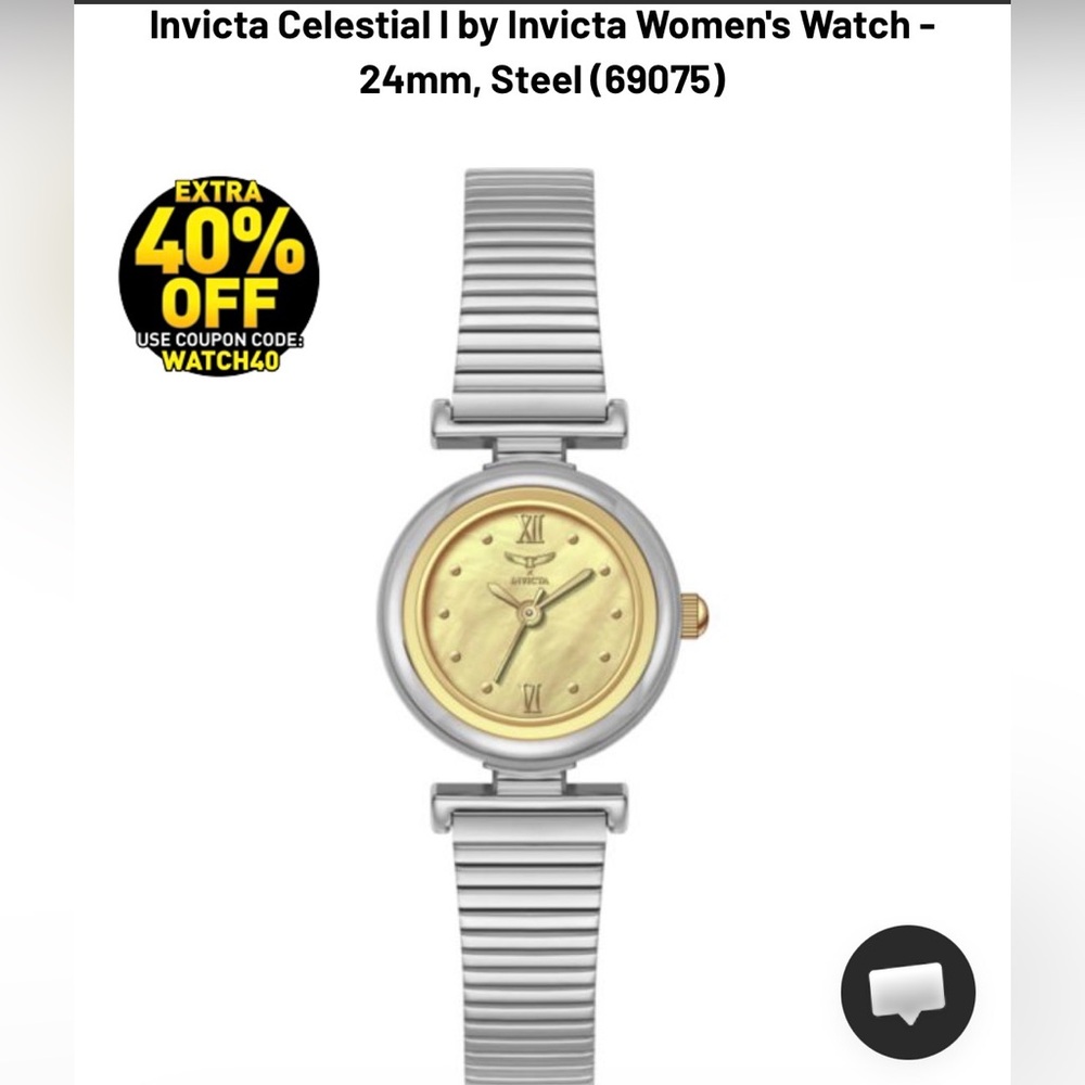 NIB Invicta Celestial I by Invicta Women's Watch - 24mm, Steel (69075)